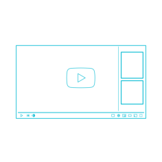 Digital Youtube Ads Sponsored Cards Simple Line Tracing Svg Vector, Free Vectors File